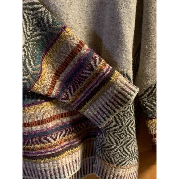 Catherine Andre Sweater Size M Womens Multi Color Fine Wool Made in France - Picture 6 of 8